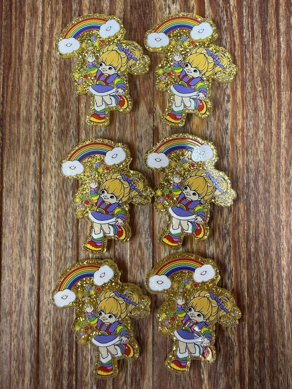 6 Pc Rainbow Brite Acrylic Flatbacks